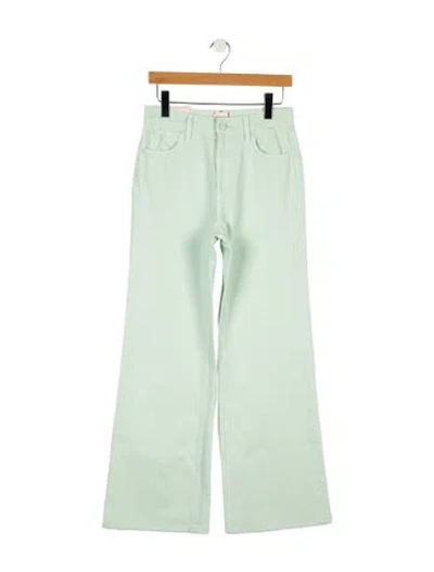 Pre-owned Alice And Olivia High-rise Wide Leg Jeans In Green