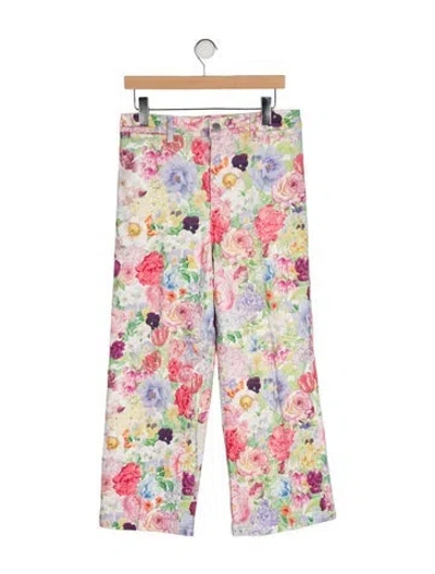 Pre-owned Alice And Olivia High-rise Wide Leg Jeans In Pink