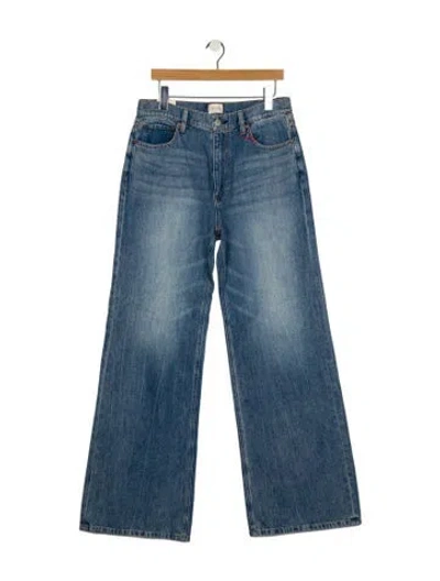 Pre-owned Alice And Olivia High-rise Wide Leg Jeans W/ Tags In Blue