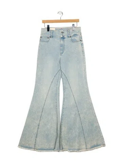 Pre-owned Alice And Olivia High-rise Wide Leg Jeans W/ Tags In Blue