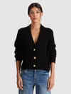 Alice And Olivia Holden Foldback Cardigan In Black