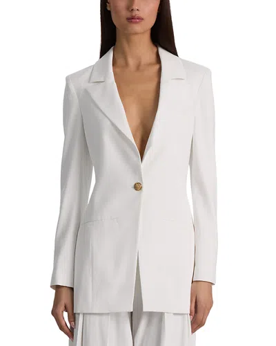 Alice And Olivia Hope Fitted Blazer In White