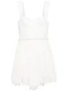Alice And Olivia Hope Floral-lace Minidress In White