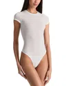 Alice And Olivia Hottie Short Sleeve Bodysuit In White