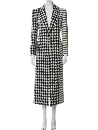 Pre-owned Alice And Olivia Houndstooth Print Blazer In Multi
