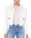 Alice And Olivia Hyde Cropped Jacket In White