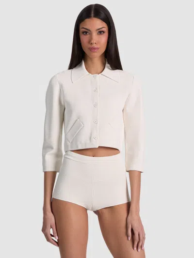 Alice And Olivia Ila Jacket In White