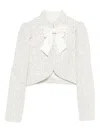 Alice And Olivia Alice + Olivia Ilaria Bow Jacket In White