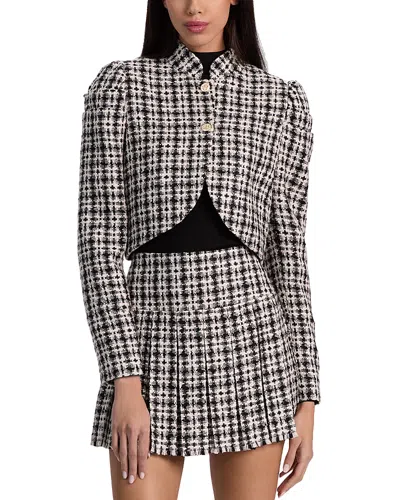 Alice And Olivia Ilaria Cropped Jacket In Multi