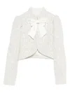 Alice And Olivia Ilaria Embellished Cropped Jacket In Multi