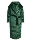 Alice And Olivia Ima Tie-belt Puffer Coat In Green