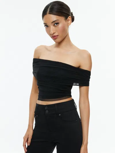Alice And Olivia Isadola Top In Black