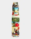 Alice And Olivia Pania Racer Neck Maxi Dress Island Dreams In Multi