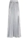 Alice And Olivia Ivey Maxi Skirt In Silver