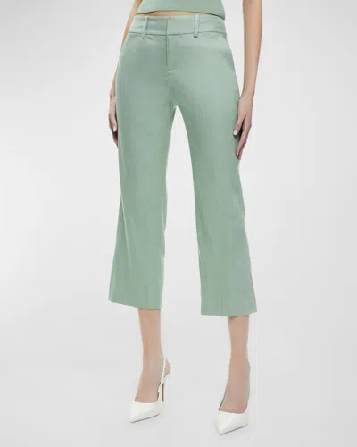 ALICE AND OLIVIA JANIS LOW-RISE CROPPED FLARE PANTS