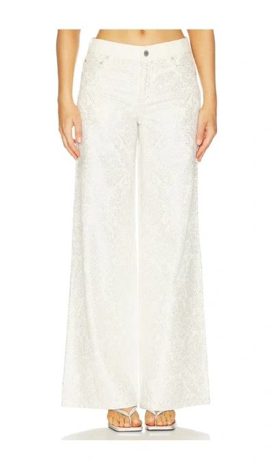 Alice And Olivia Jasper Amazing Embellished Jean In White