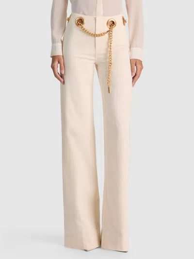 Alice And Olivia Jasper Chain Belt Jean In White