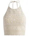 Alice And Olivia Jaymee Crop Top In Neutral