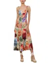 Alice And Olivia Jeanette Tie Shoulder Dress In Multi