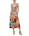 Alice And Olivia Jeanette Midikleid Mit Blumen-print