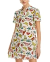Alice And Olivia Boundless Butterfly Jem Short-sleeve Shirtdress In Boundless Butterfly