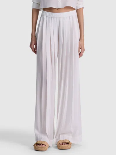 Alice And Olivia Jenna Pleated Pant In White