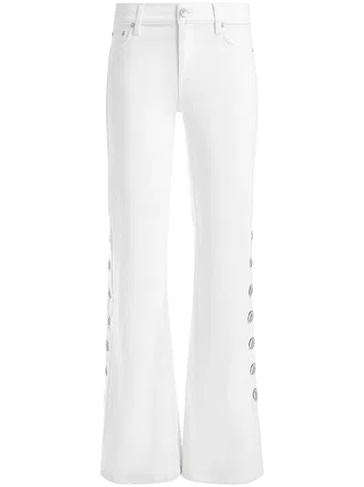 Alice And Olivia Jenny Low-rise Jeans In White