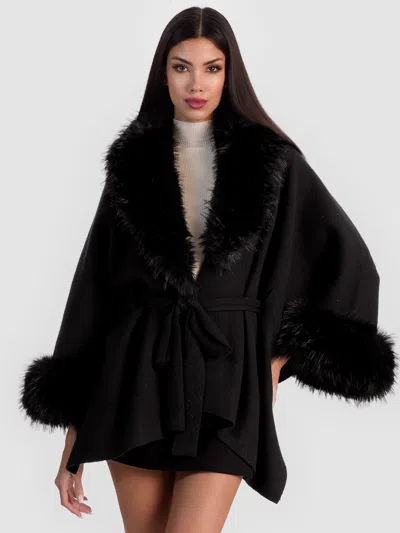 Alice And Olivia Joanne Sweater Coat In Black