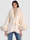 Alice And Olivia Joanne Sweater Coat In Neutral
