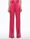 Alice And Olivia Jody High Waisted Front Slit Pant In Candy