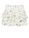 Alice And Olivia Joey Floral-print Broderie Anglaise Cotton Mini Skirt In White