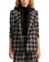 Alice And Olivia Jordan Blazer With Removable Hoodie In Black