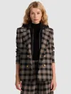Alice And Olivia Jordan Blazer With Removable Hoodie In Black