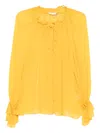 Alice And Olivia Josephine Blouse In Yellow