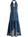 Alice And Olivia Juana Midi Dress In Blue