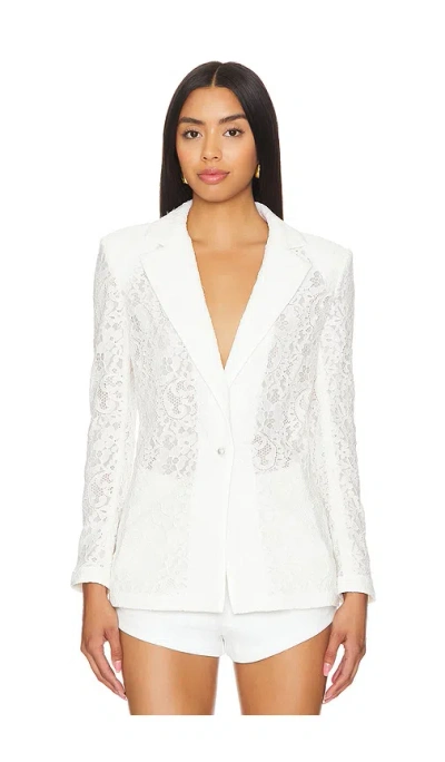 Alice And Olivia Judith Blazer In White
