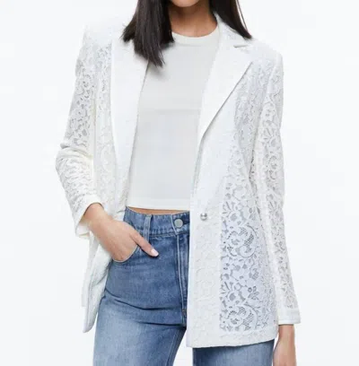 Alice And Olivia Judith Blazer In Off White A127