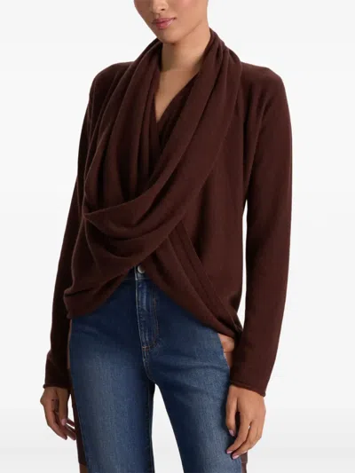 ALICE AND OLIVIA JULES DRAPED COWL-NECK SWEATER