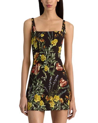 Alice And Olivia Julia Mini Sheath Dress In Animal Print