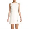 Alice And Olivia Julie Zip Mini Dress In White In White