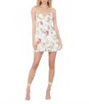 Alice And Olivia Julietta Floral Mini Slip Dress In White In White