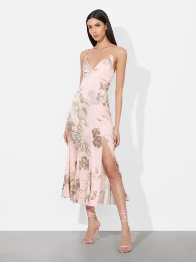 Alice And Olivia Julietta Midi Slip Dress In Meadow Large