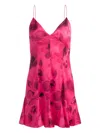 Alice And Olivia Julietta Mini Slip Dress In 粉色