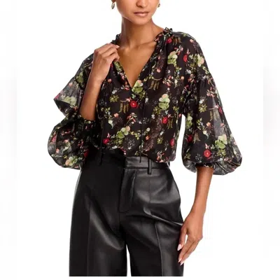 Alice And Olivia Julius Blouse In Black