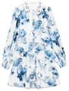 Alice And Olivia Alice + Olivia Junia Printed Mini Dress In 白色