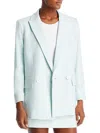 Alice And Olivia Alice + Olivia Woman Blazer Sky Blue Size 8 Polyester, Viscose, Acrylic, Elastane In Multi