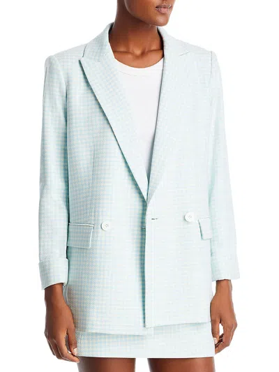 Alice And Olivia Alice + Olivia Woman Blazer Sky Blue Size 8 Polyester, Viscose, Acrylic, Elastane In Multi