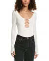 Alice And Olivia Alice + Olivia Kalena Bodysuit In White