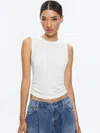 Alice And Olivia Kappa Cropped Tank In Off White