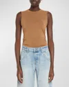 Alice And Olivia Alice + Olivia Kappa Ruched Crop Tank In Camel